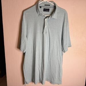 Jachs New York Polo Shirt Men XL Light Blue Pima Cotton Blend Modal Stretch Soft